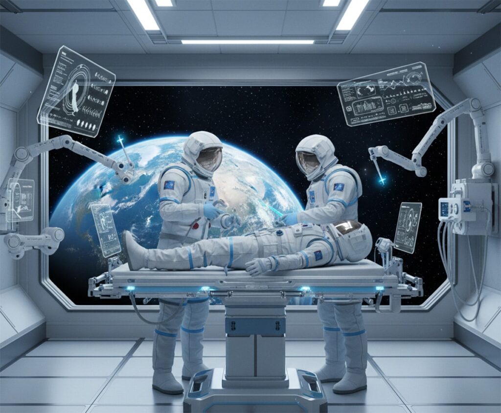 Rapatriement médical dans l'espace