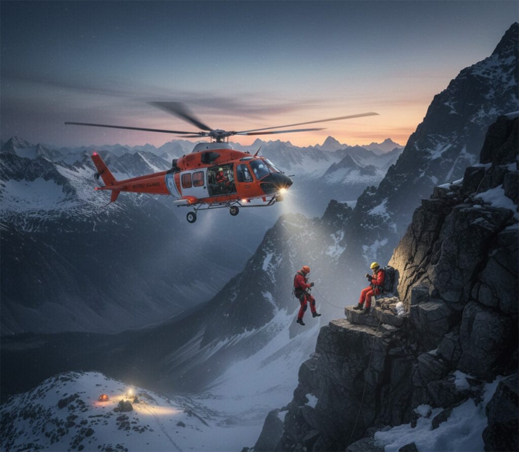 Sauvetage à la montagne